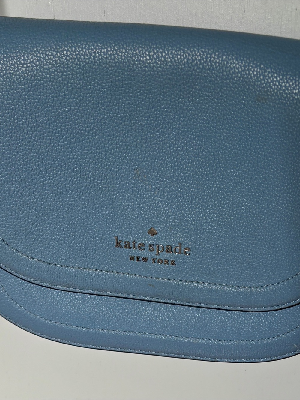 kate spade Light Blue Pebbled Leather Crossbody